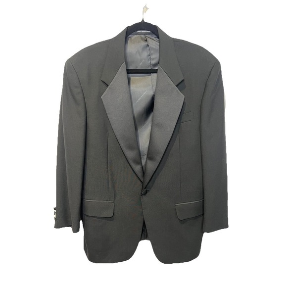 Vtg Pierre‎ Balmain Mens Sz 39S Black Wool Classic Suit Jacket Blazer Coat Rare - Picture 1 of 8